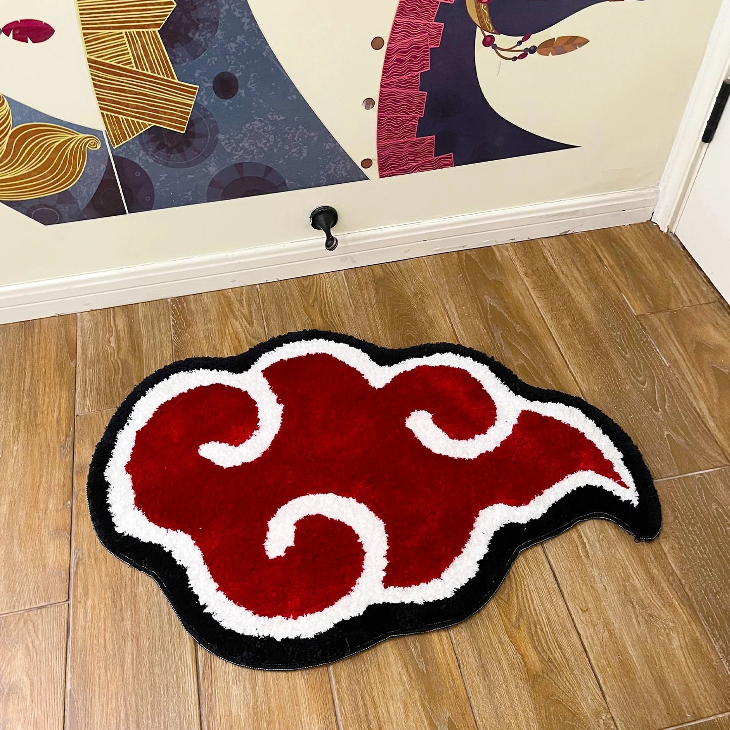 Anime Red Cloud Doormat Tufted Rug