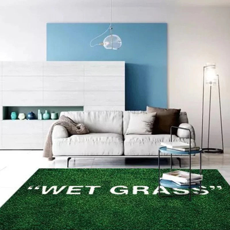 Wet Grass Carpet Luxury Green Area Rug Living Room Floor Mat